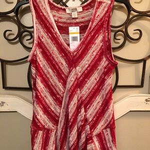 Red and White Tank